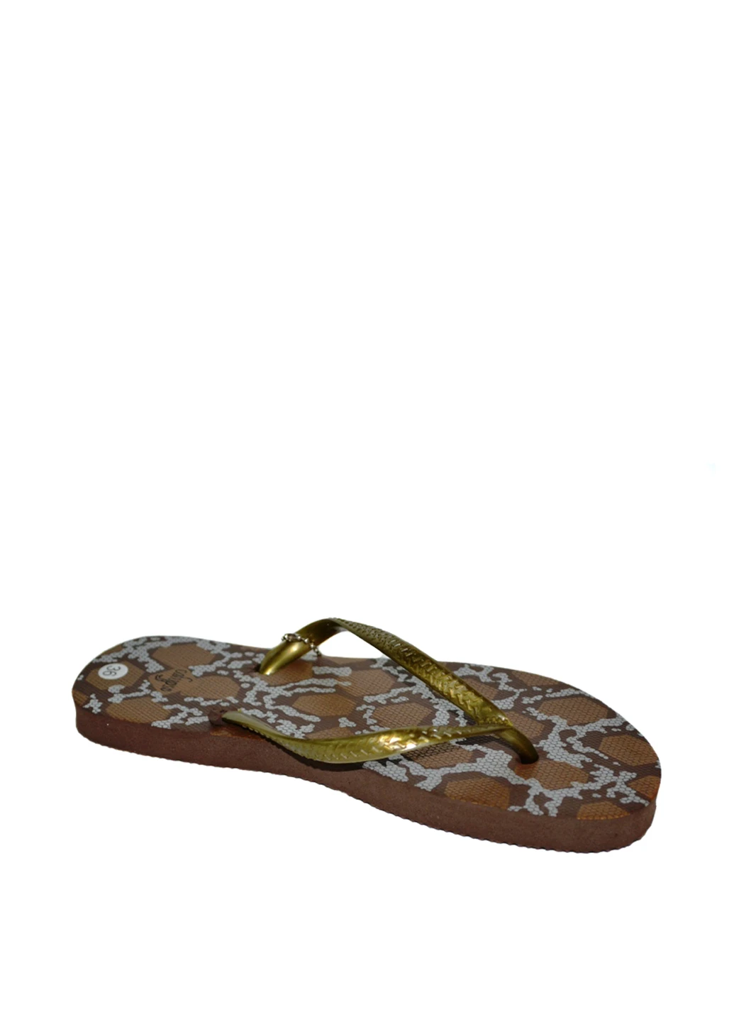 Коричневые пляжные вьетнамки Calypso