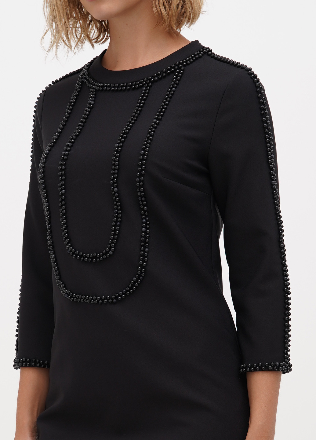 Чорна кежуал сукня Sassofono однотонна