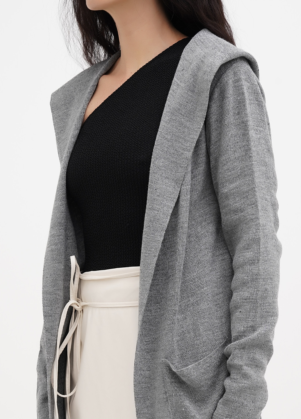 Серый демисезонный кардиган Imperial