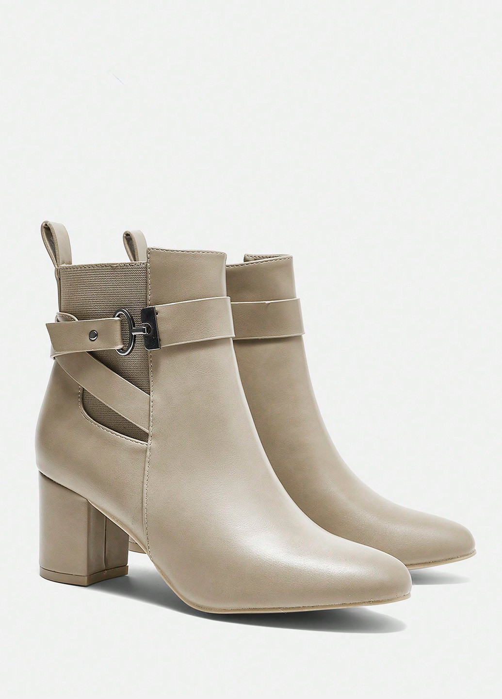 Осенние ботильоны SHEIN с пряжкой из искусственной кожи