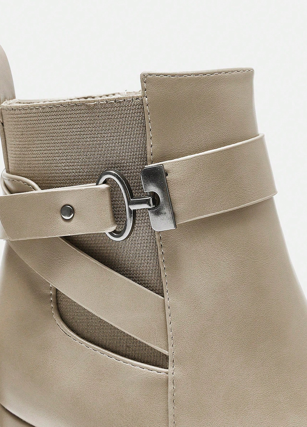 Осенние ботильоны SHEIN с пряжкой из искусственной кожи