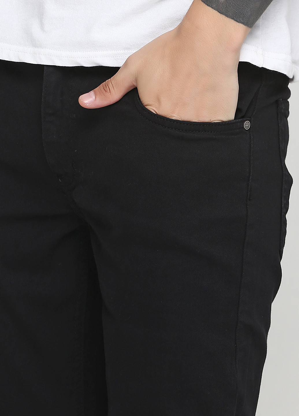 Черные демисезонные прямые джинсы Bedew