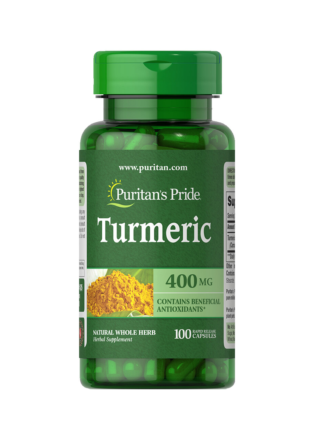 Фітонутрієнт куркума Turmeric 400 mg - 100 Capsules ] Puritans Pride (240192637)