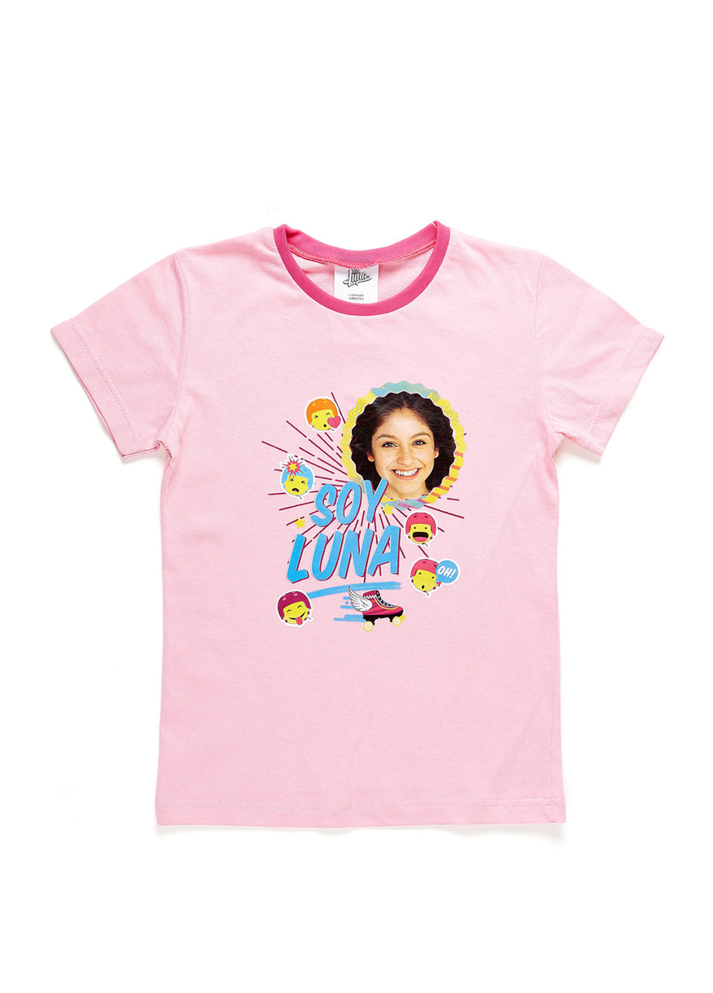 Розовая летняя футболка с коротким рукавом Disney Arditex