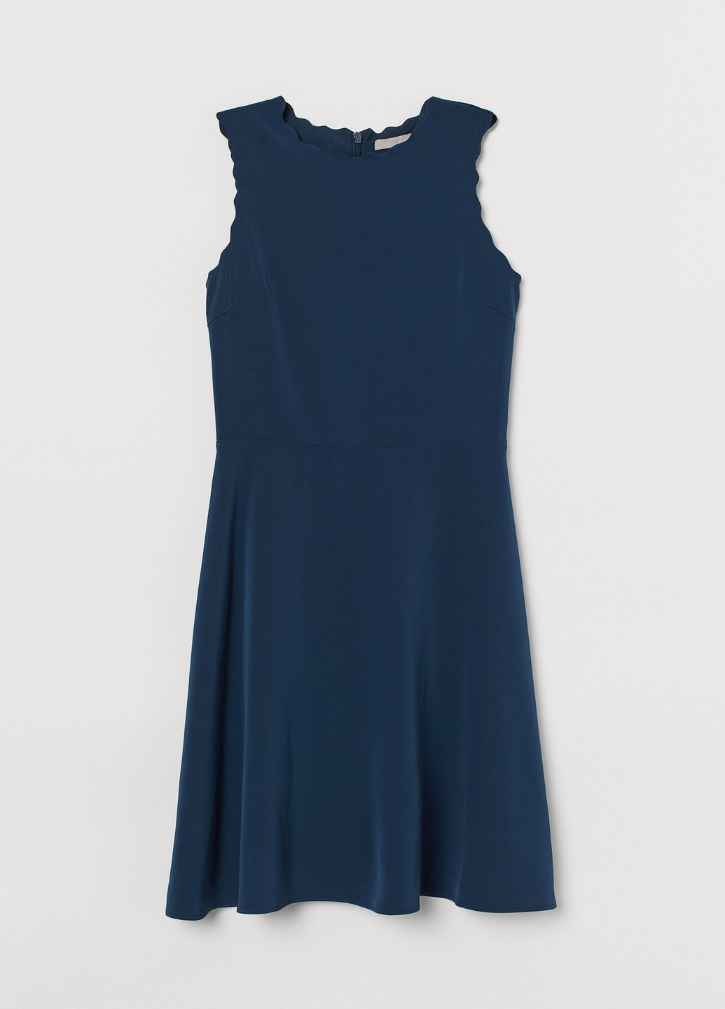 Темно-синя коктейльна сукня H&M однотонна