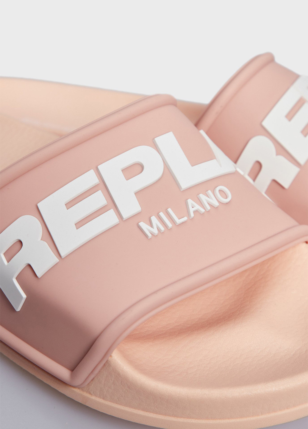 Пудровые шлепанцы Replay с логотипом