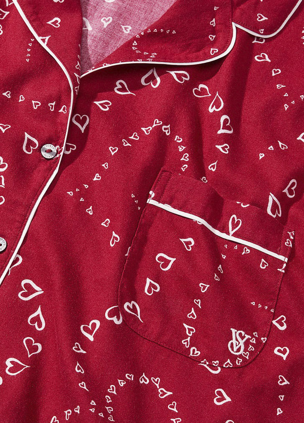 Червона всесезон піжама (сорочка, штани) рубашка + брюки Victoria's Secret