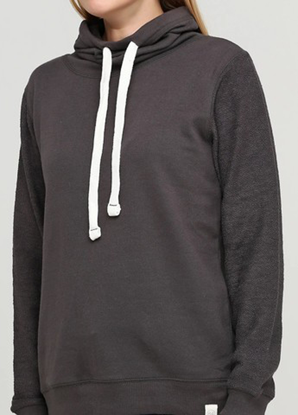 Темно-сірий світшот Blue 84 однотонний нашивки (361959976)