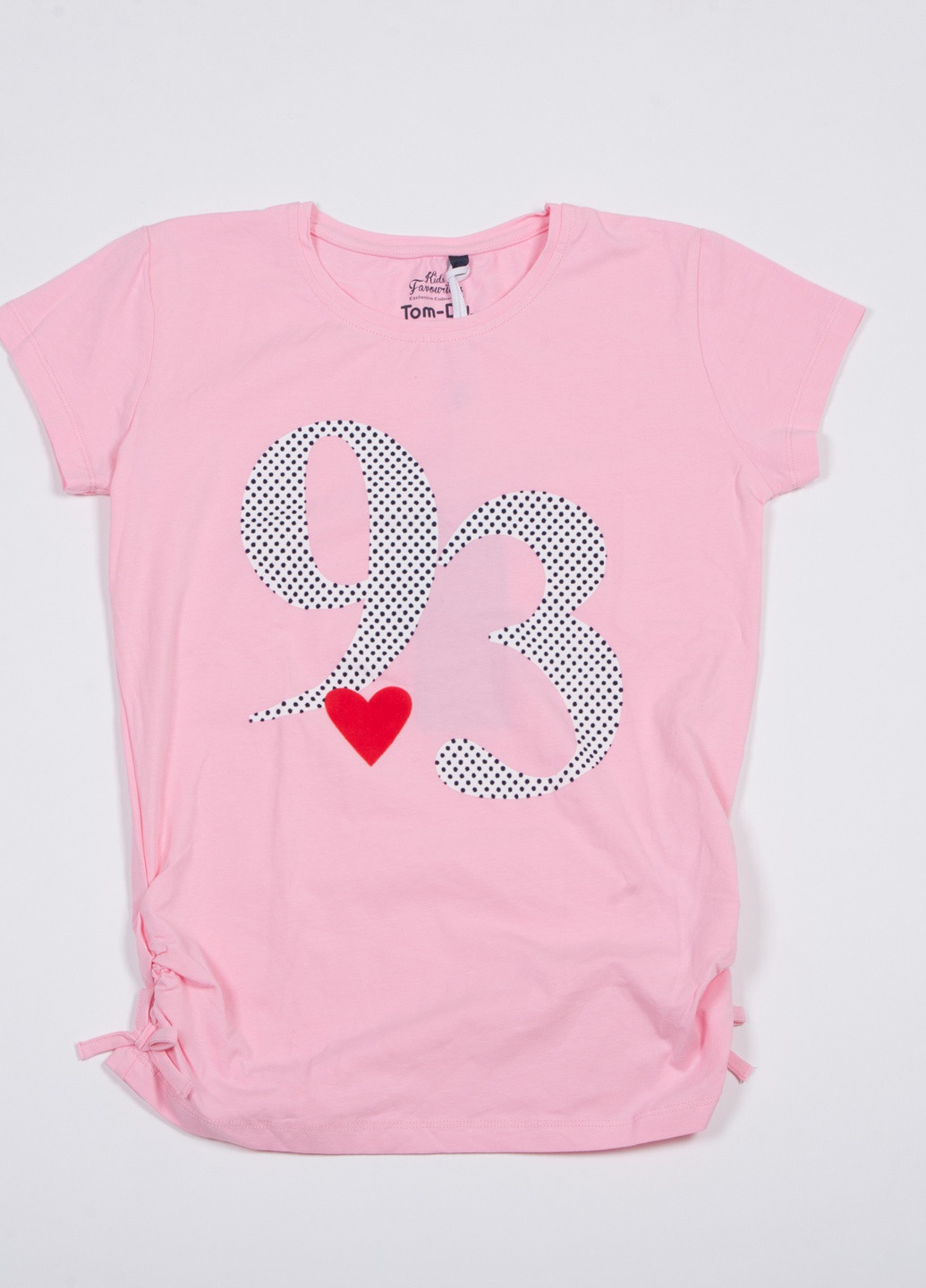 Розовая летняя футболка TOM DU