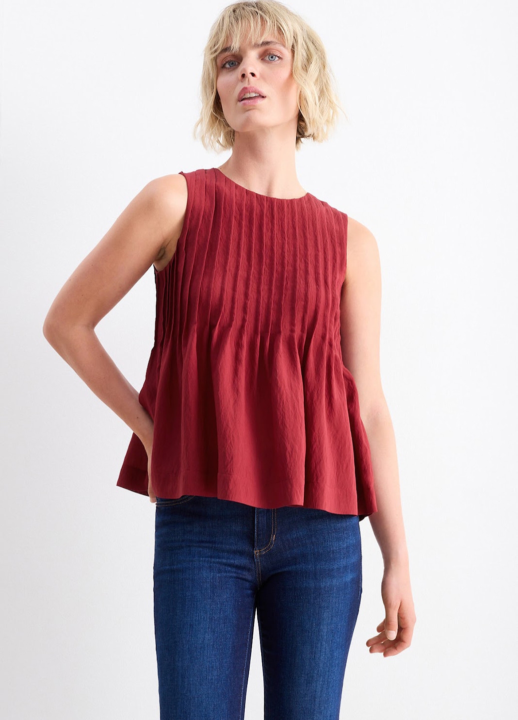 Бордова блуза C&A