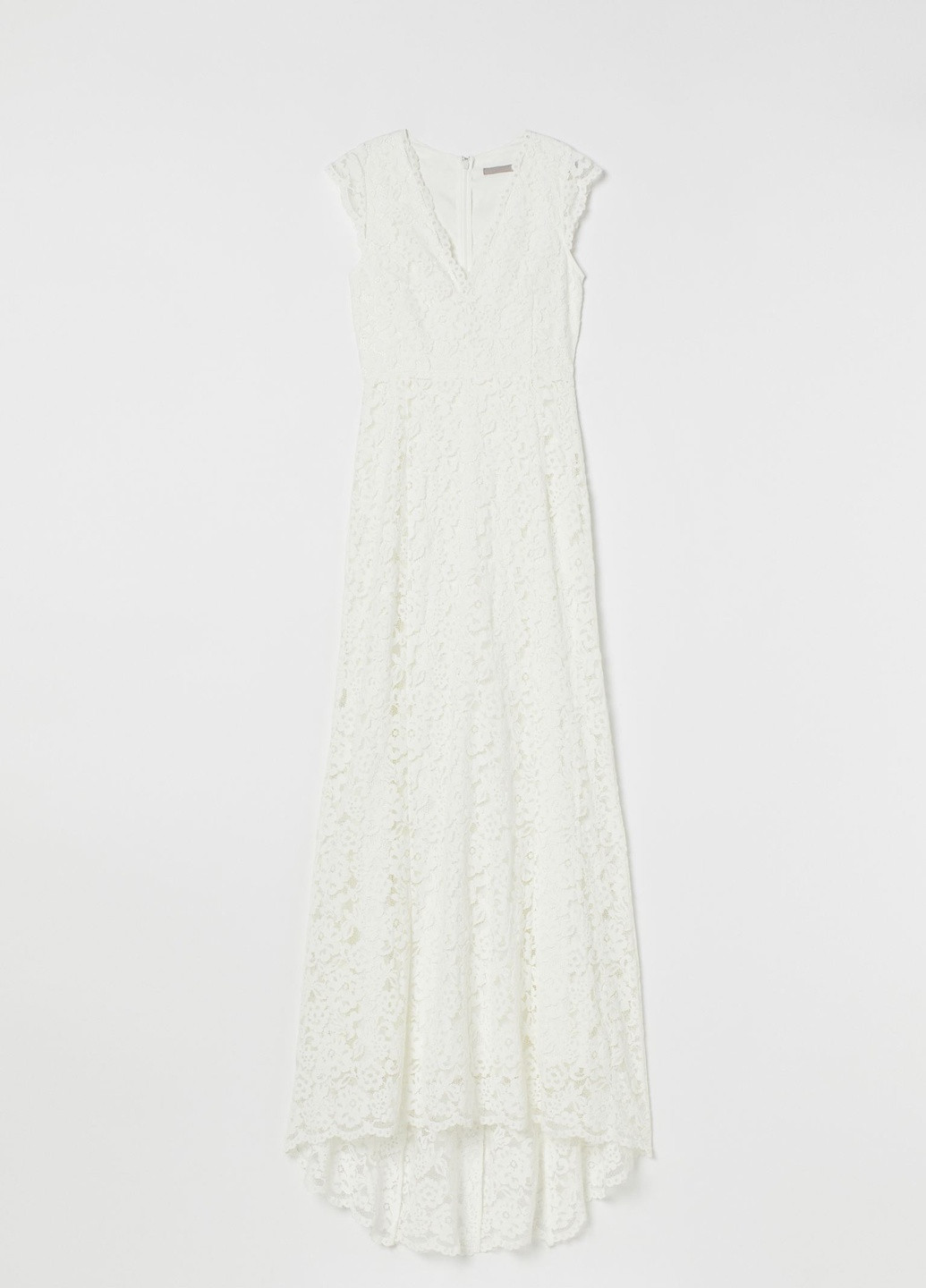Белое свадебное свадебное платье H&M однотонное
