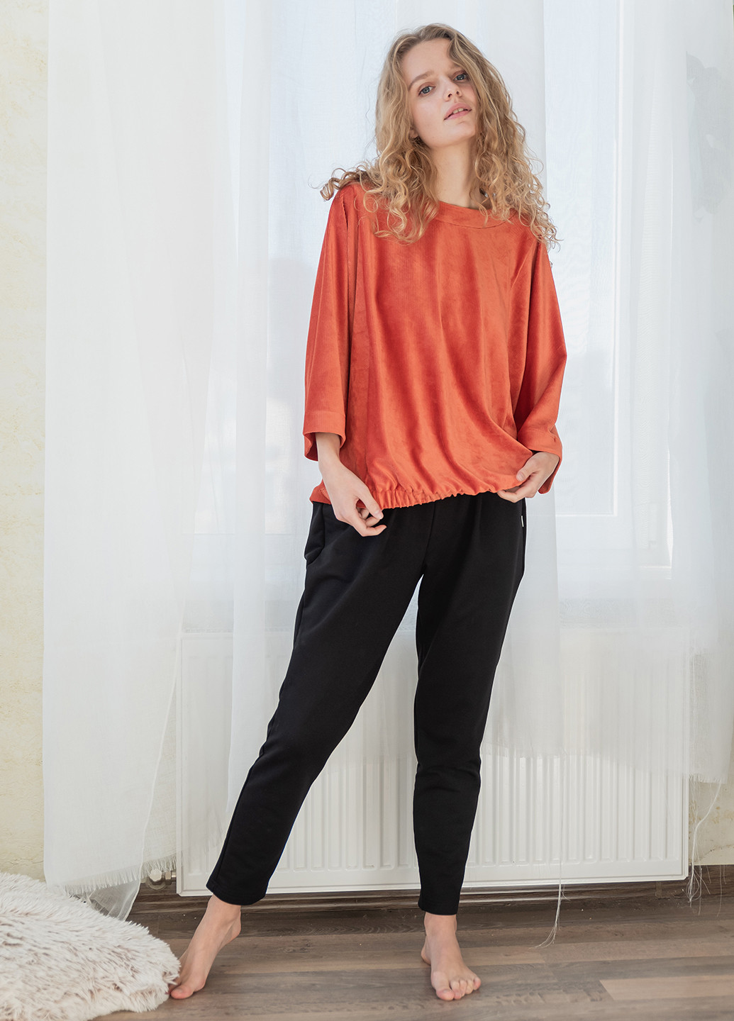 Терракотовая блуза Silence