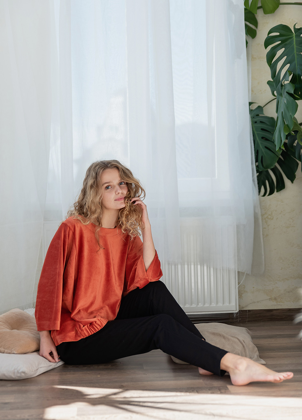 Терракотовая блуза Silence