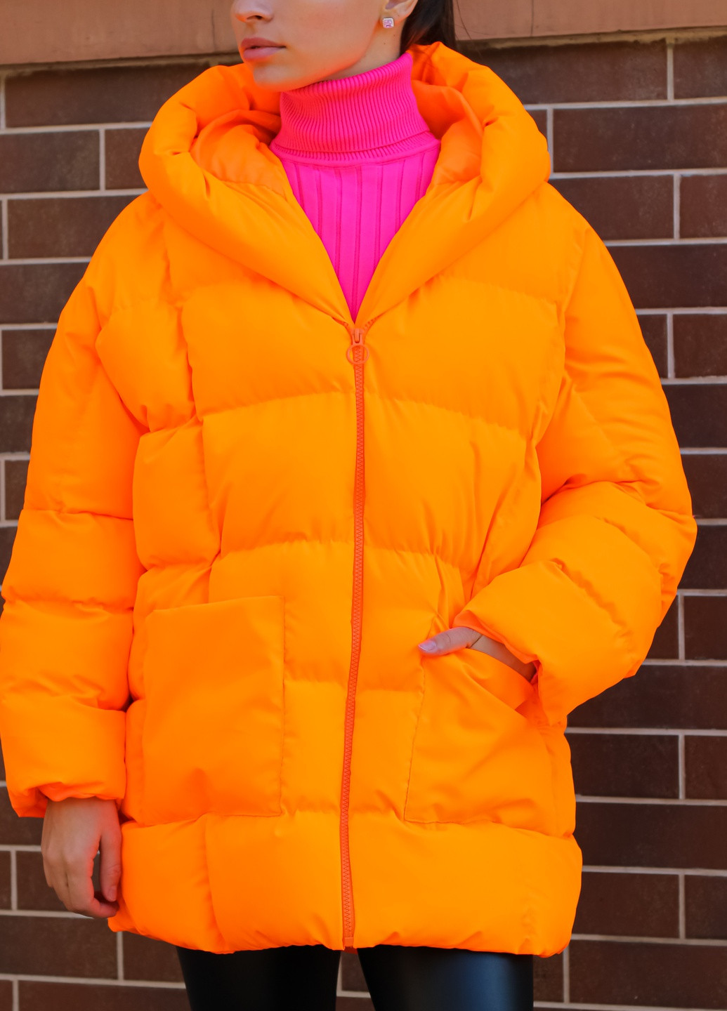 Оранжевая демисезонная куртка женская оранжевая Avrile