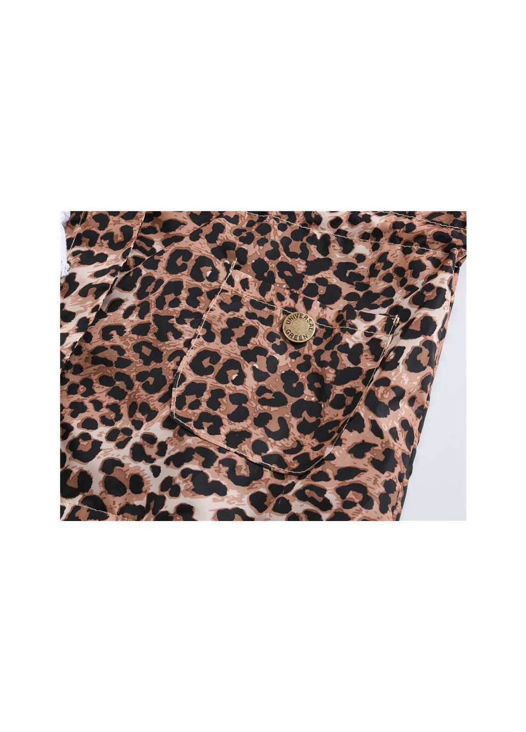 Коричнева демісезонна куртка-вітрівка для дівчинки милий леопард Jomake 51129