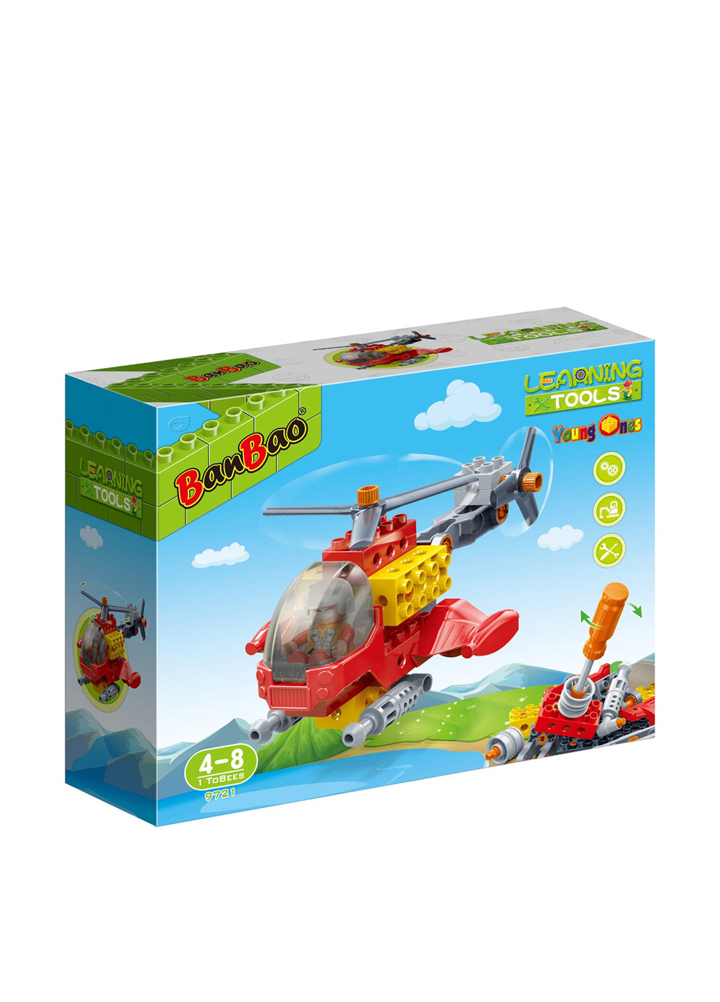 Конструктор "Вертолет" (17 эл.) Banbao (286233385)