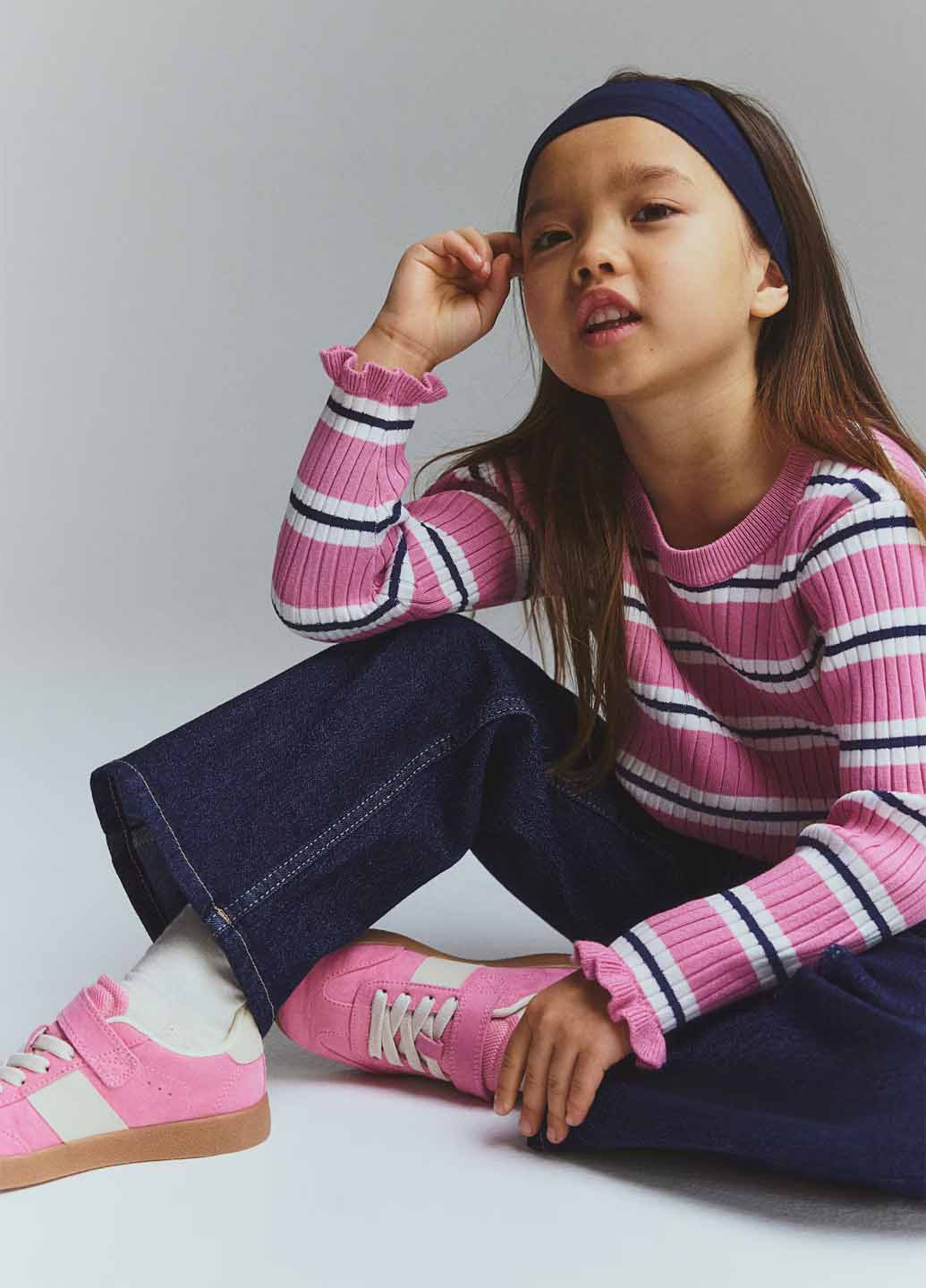 Темно-синие демисезонные прямые джинсы H&M