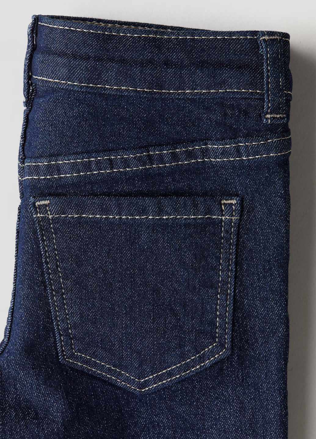 Темно-синие демисезонные прямые джинсы H&M