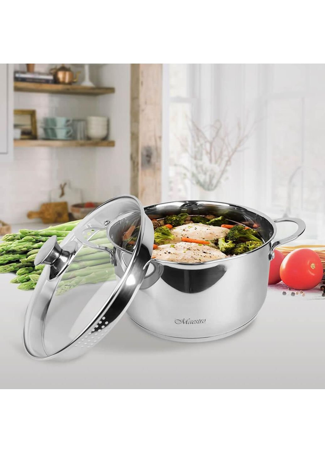 Кастрюля с крышкой MR-3510-24 5 л 24 см Maestro (253627288)