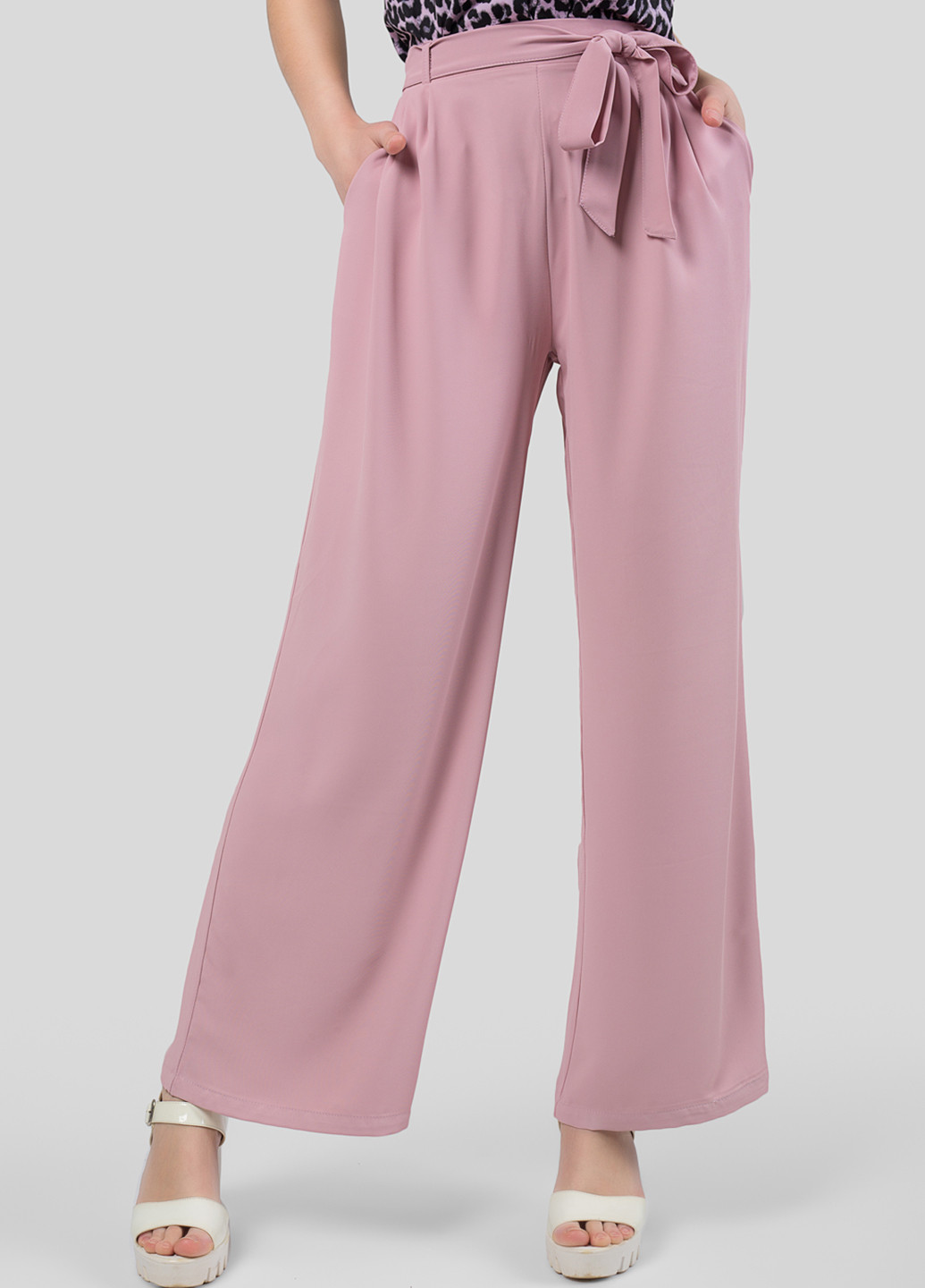 Розовые кэжуал демисезонные брюки Azuri