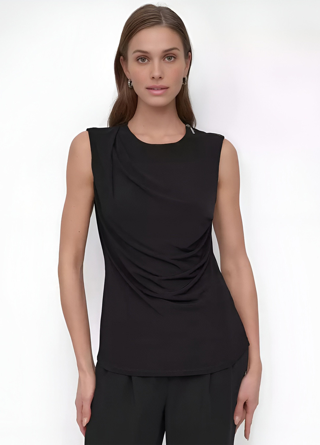 Чорна блуза DKNY