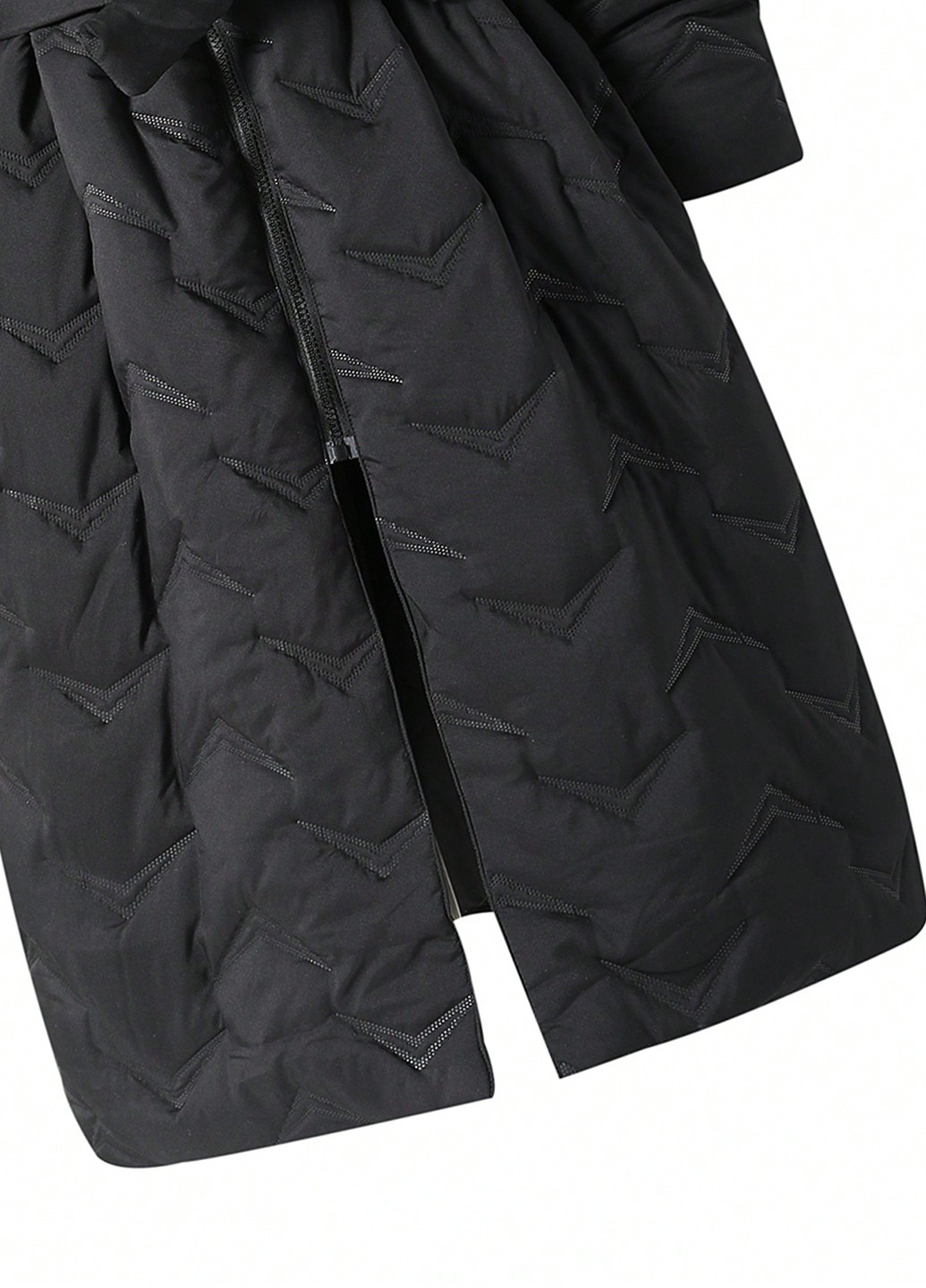 Чорне зимнє Пальто однобортне SHEIN