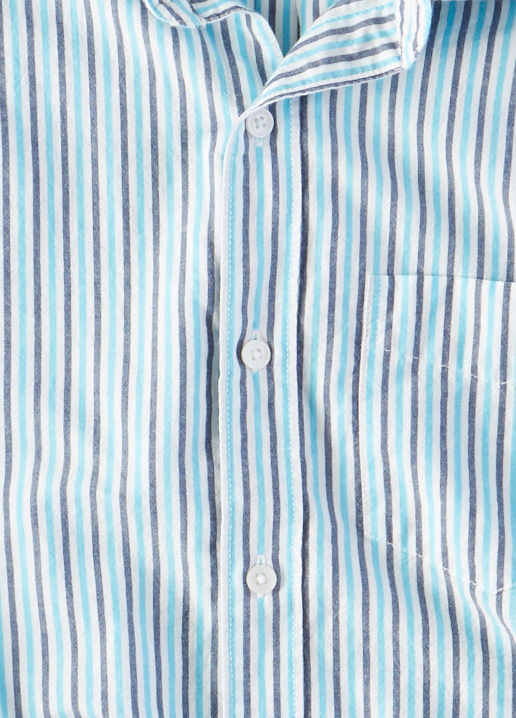 Синяя кэжуал рубашка в полоску American Eagle с коротким рукавом