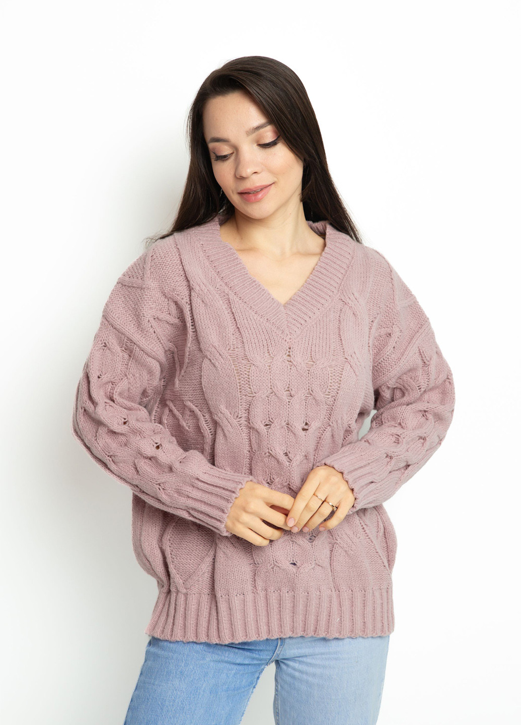 Ліловий демісезонний пуловер пуловер Time of Style