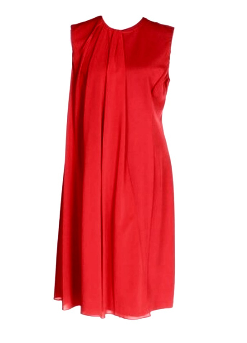 Красное коктейльное платье футляр The J. Peterman Company однотонное