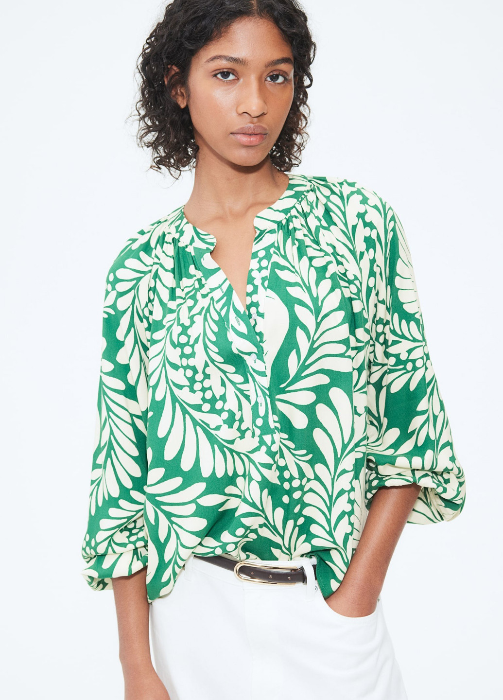 Зелена блуза H&M