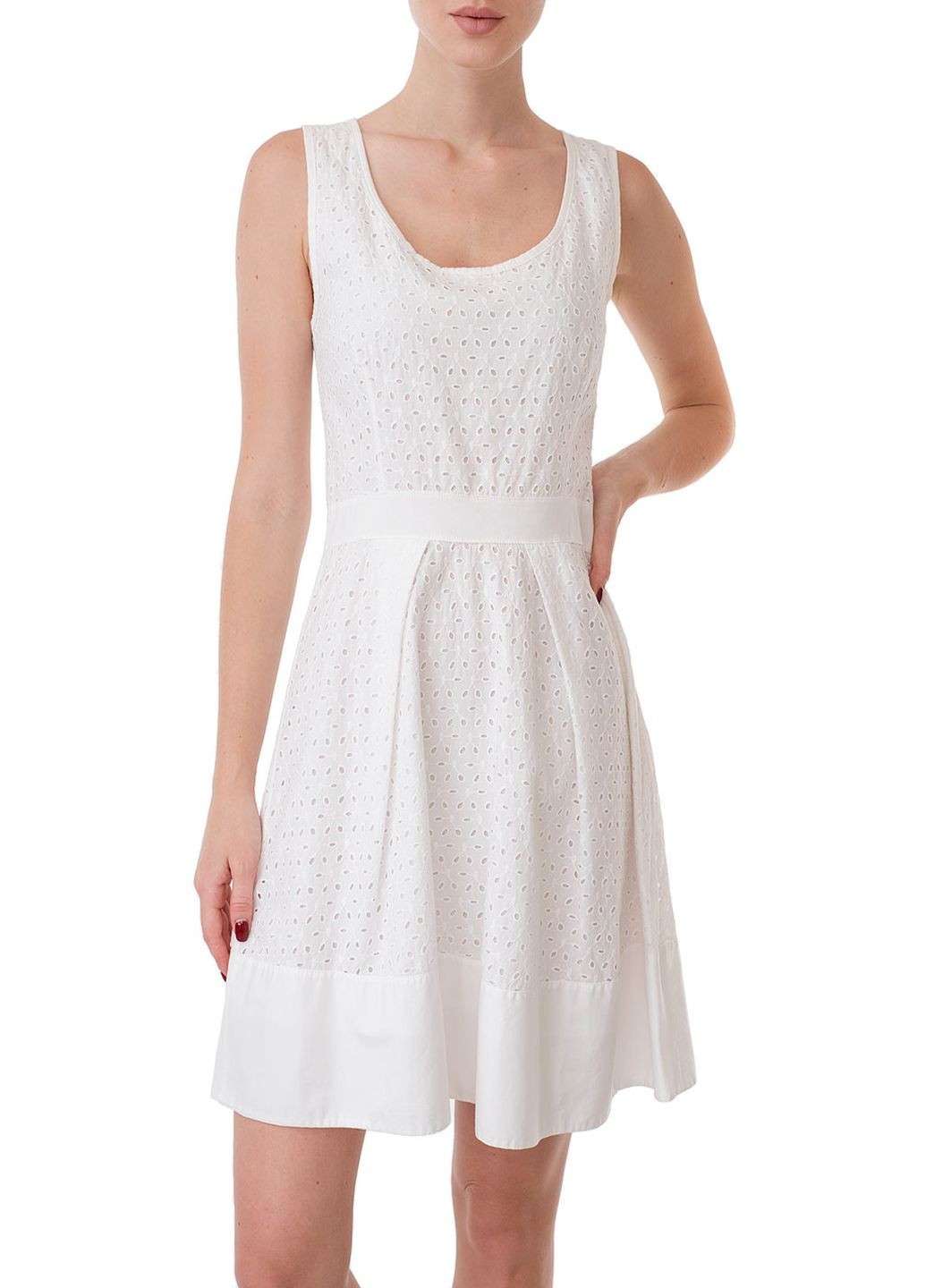 Белое кэжуал платье Zimo