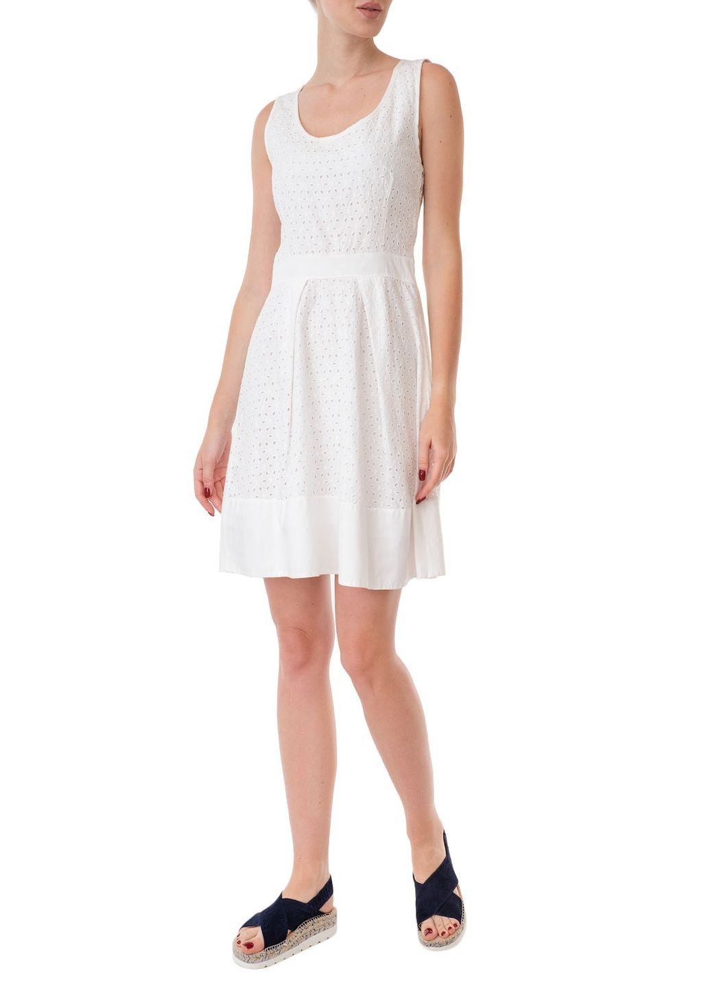 Белое кэжуал платье Zimo