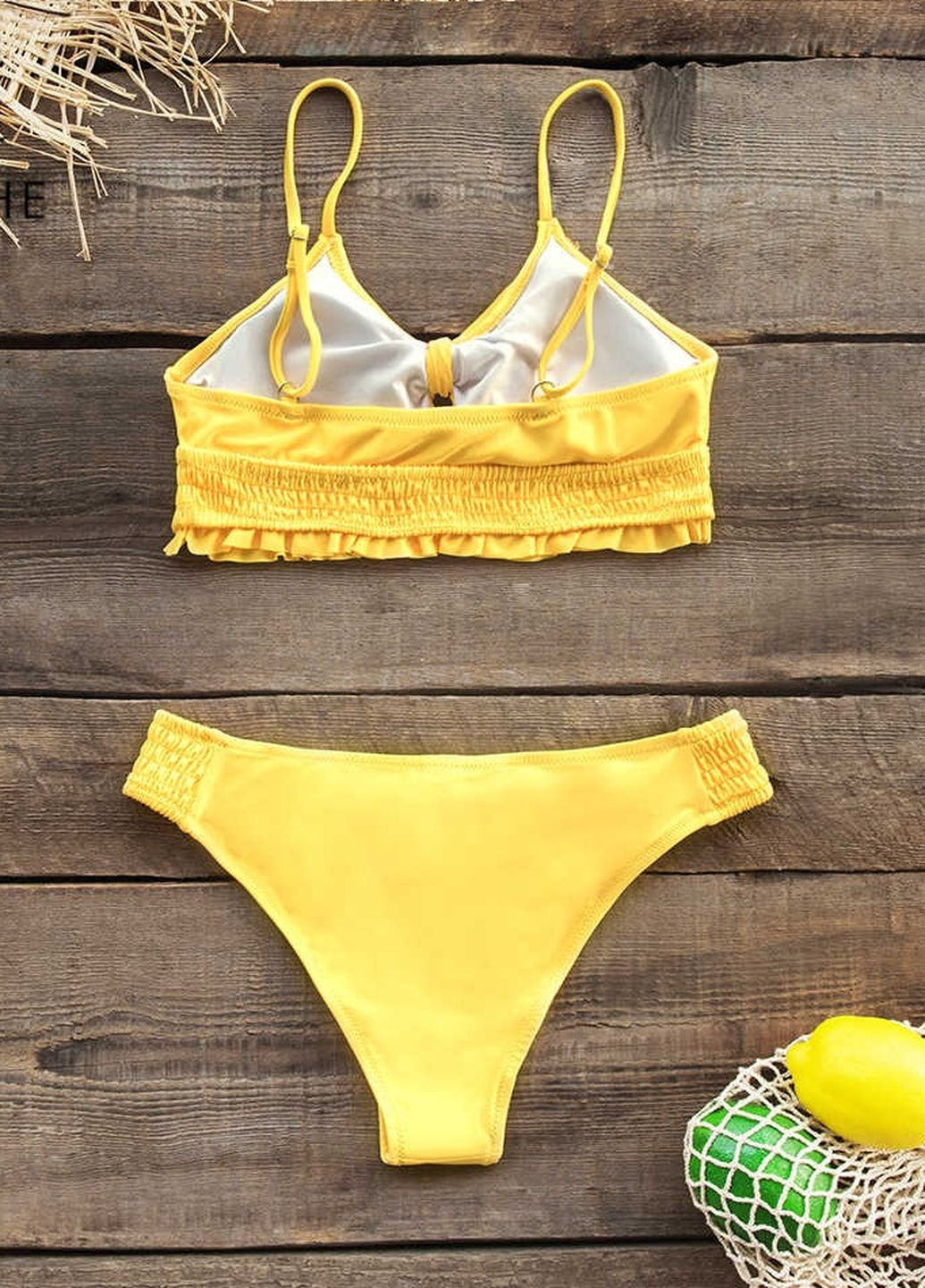 Желтый летний купальник CUPSHE