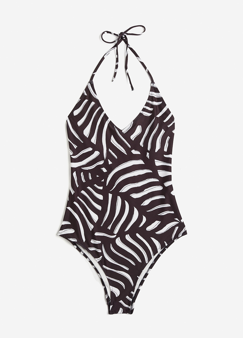 Чорно-білий літній купальник суцільний H&M