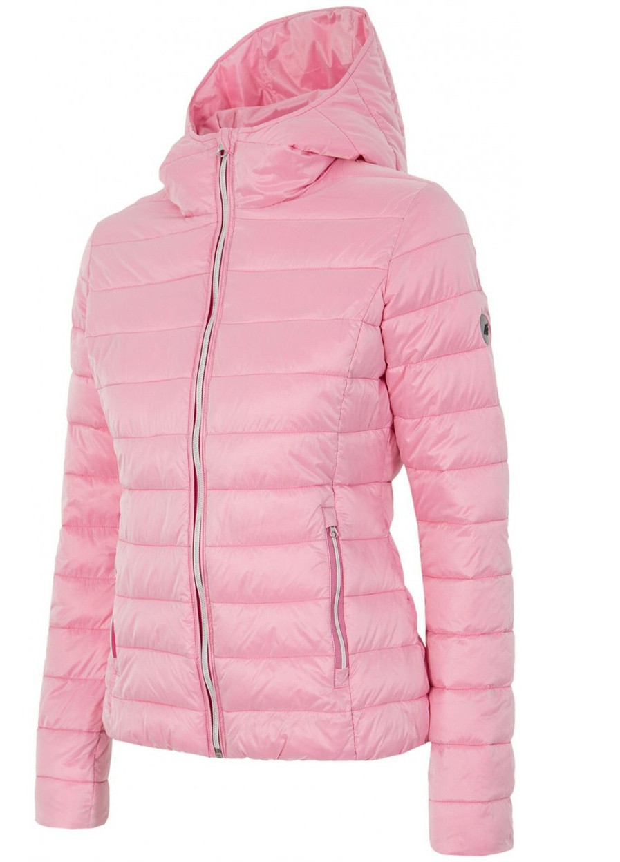 Рожева жіноча куртка з капюшоном рожева (h4l17-kud003-827) 4F
