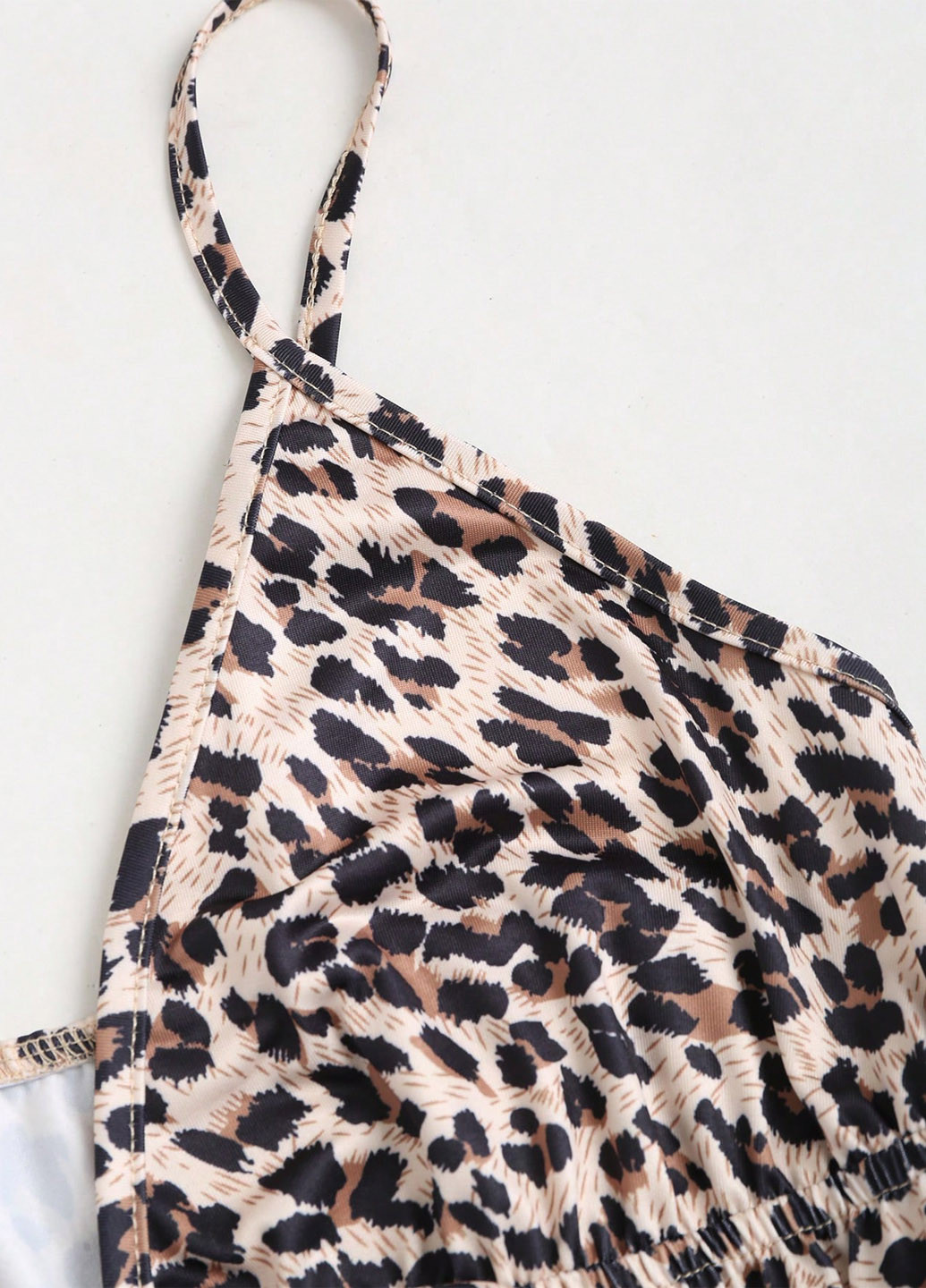 Комбинезон SHEIN комбинезон-брюки леопардовый коричневый кэжуал полиэстер