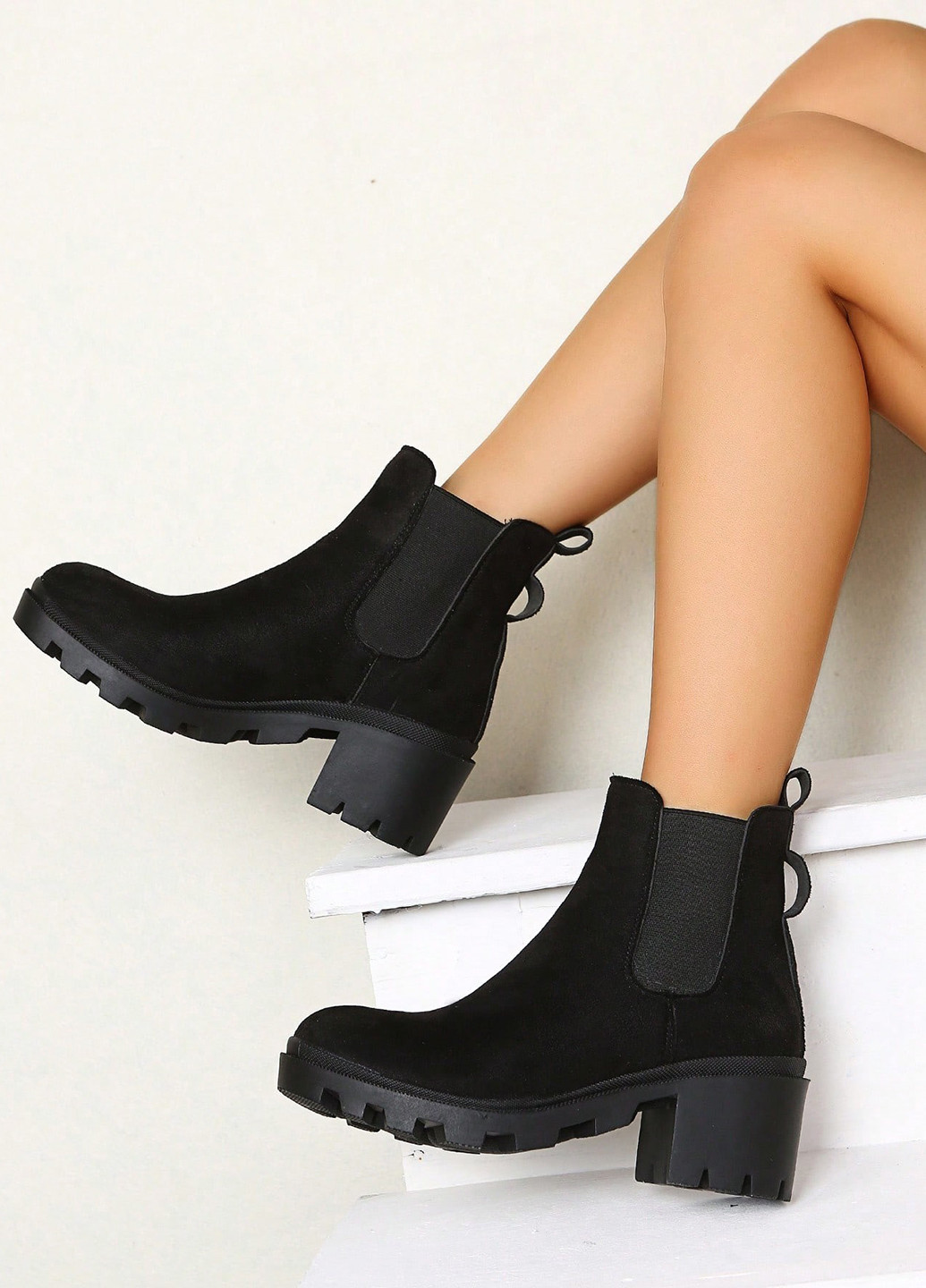 Осенние ботинки челси SHEIN без декора тканевые