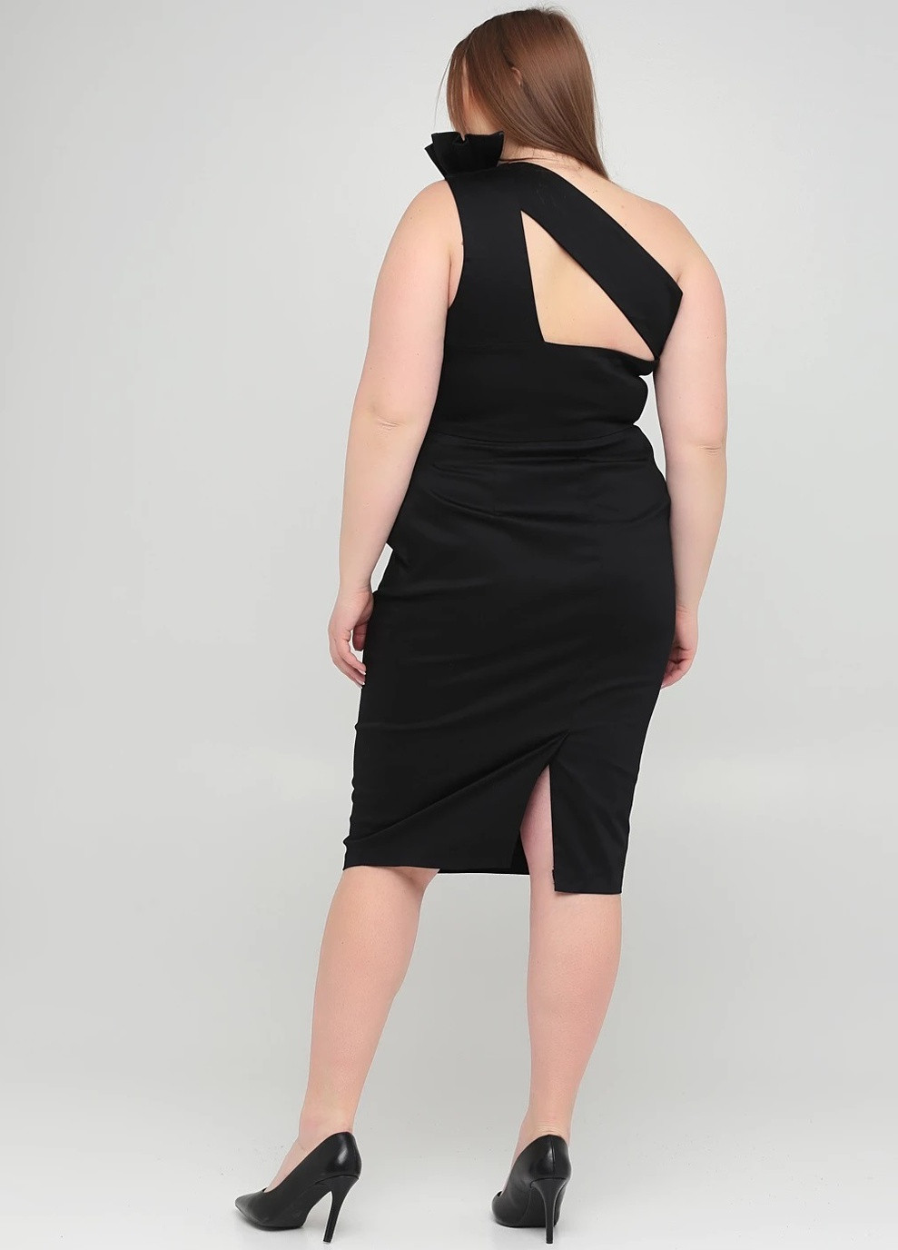 Черное коктейльное платье однотонное Asos