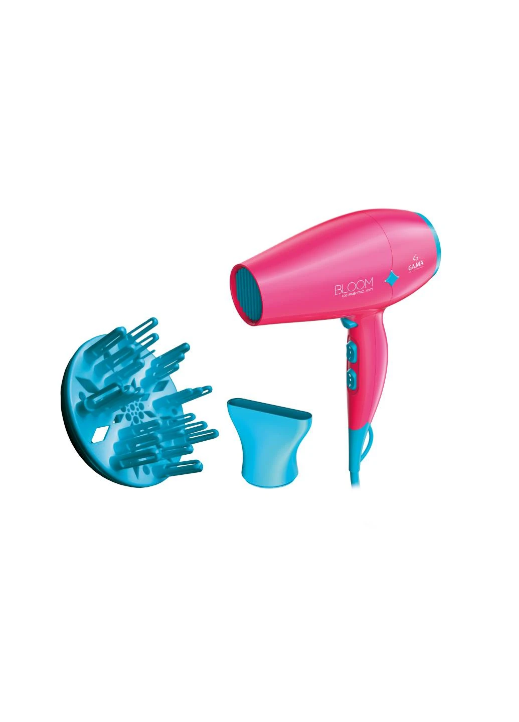 Фен для волос DIAMOND CERAMIC ION BLOOM PINK GA.MA (304651346)