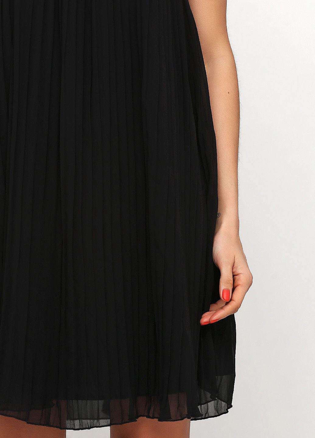 Черное кэжуал платье плиссированное New Look однотонное