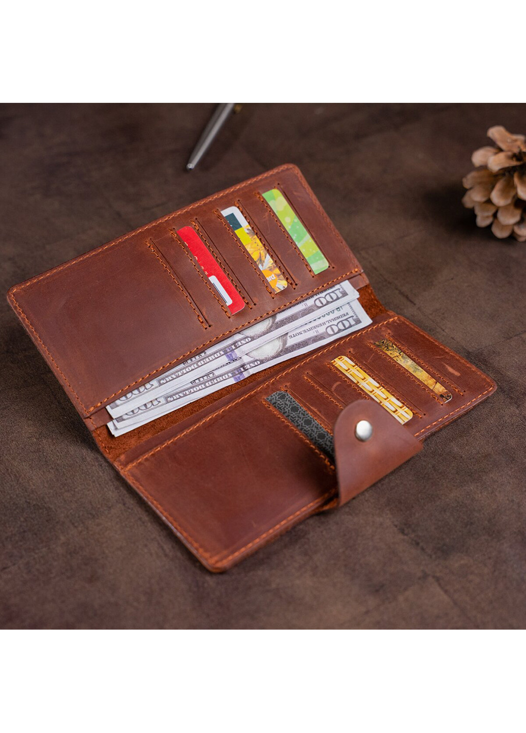 Мужской кожаный кошелек 18х8,5х1 см Shvigel (252132321)