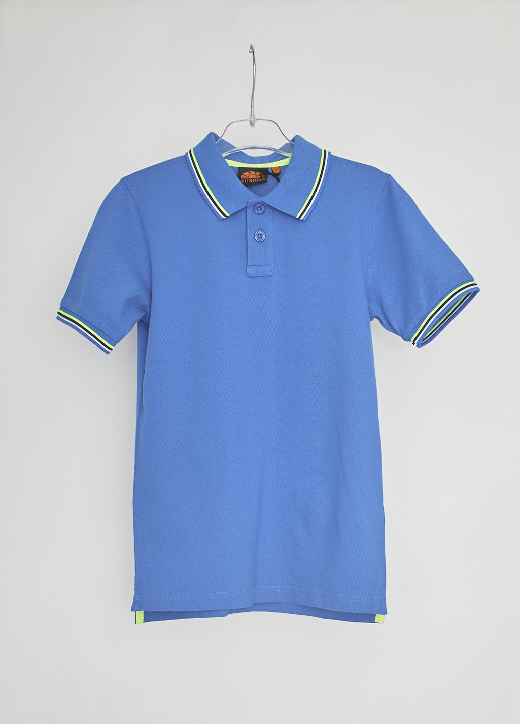 Голубой детская футболка-поло для мальчика Sundek с логотипом