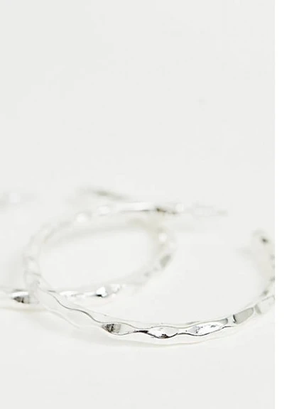 Серьги Missguided кольцами S22 серебристые Asos (228702200)