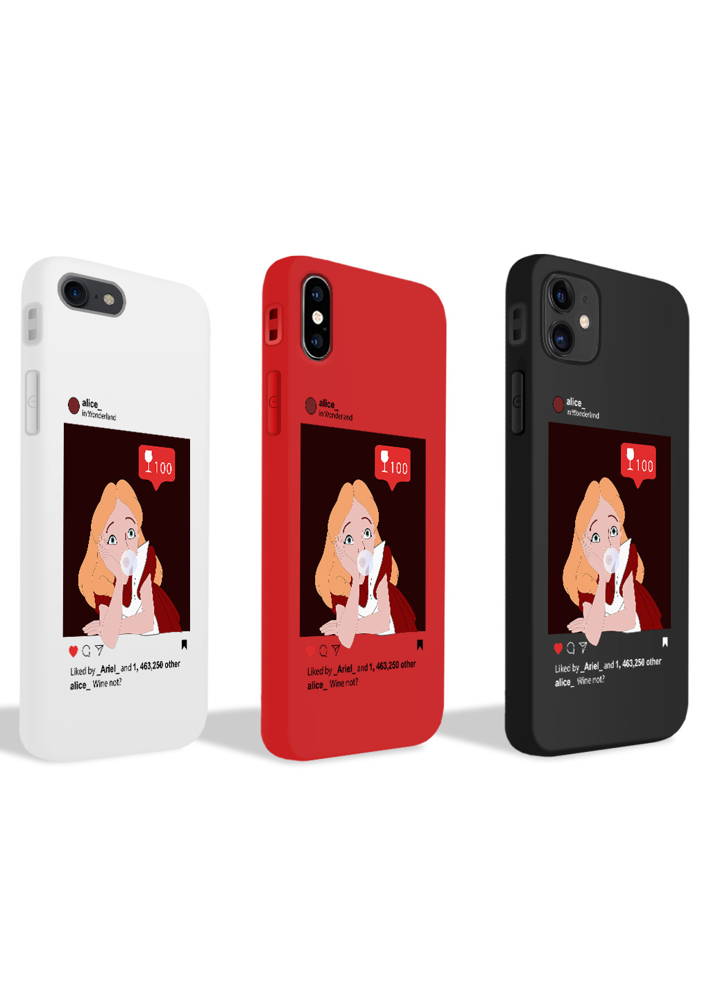 Чохол силіконовий Apple Iphone X Аліса з жуйкою Дісней (Alice in Wonderland Disney) (6129-1433) MobiPrint (219776245)