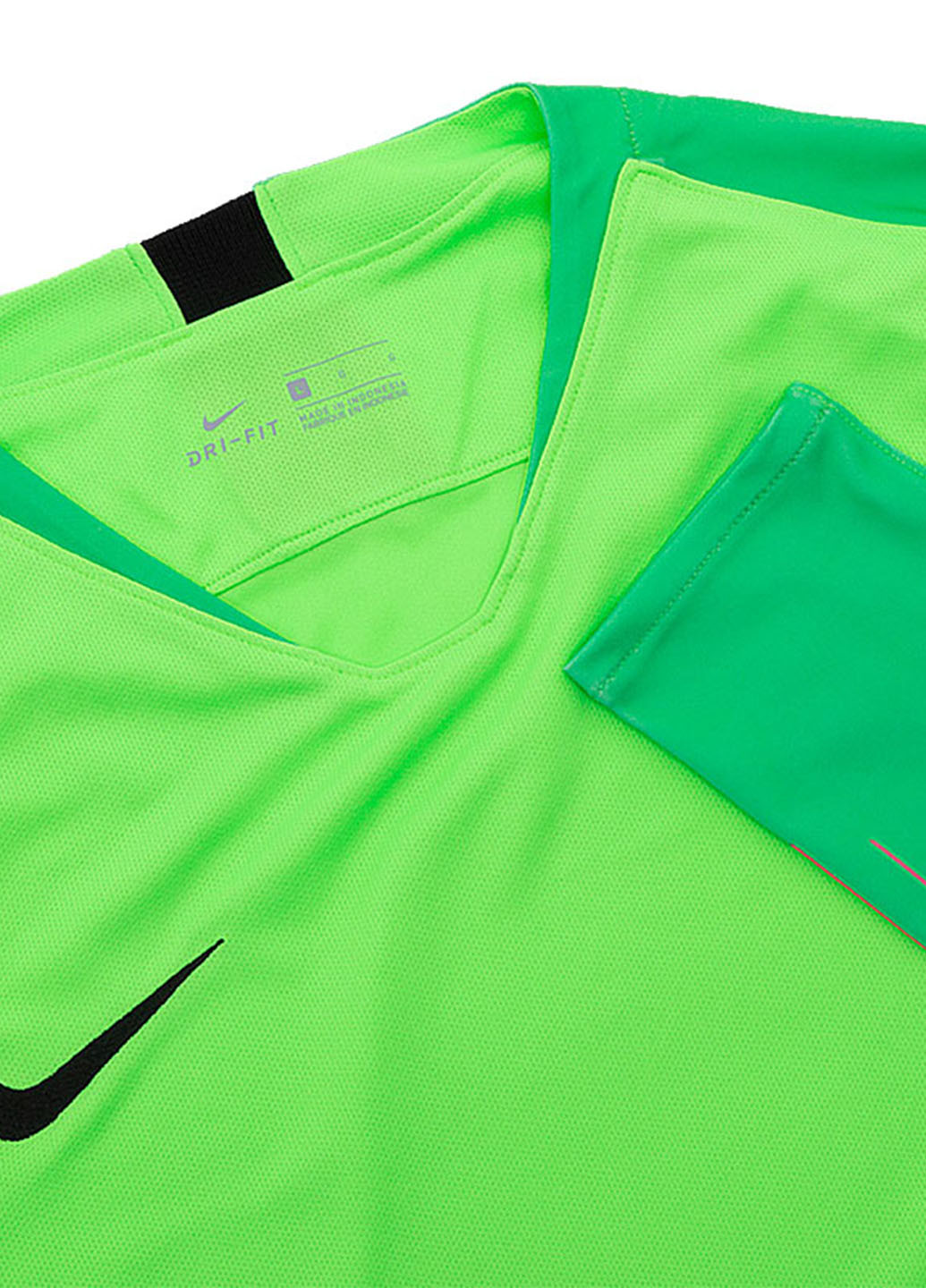Салатовый демисезонный спортивный лонгслив Nike с логотипом