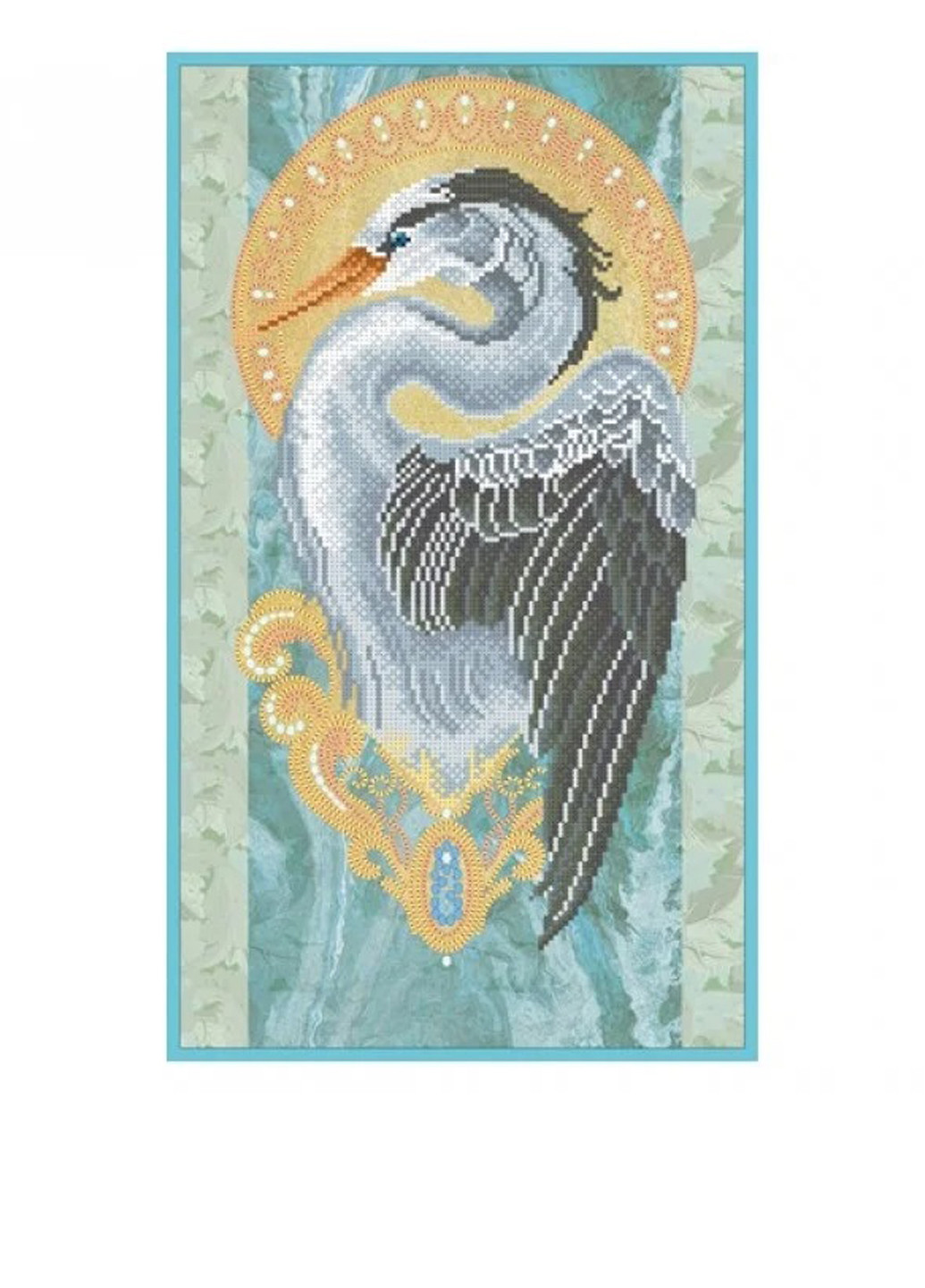 Схема для вышивки бисером Солнечная птица, 23 x 40 см ВДВ (291859426)