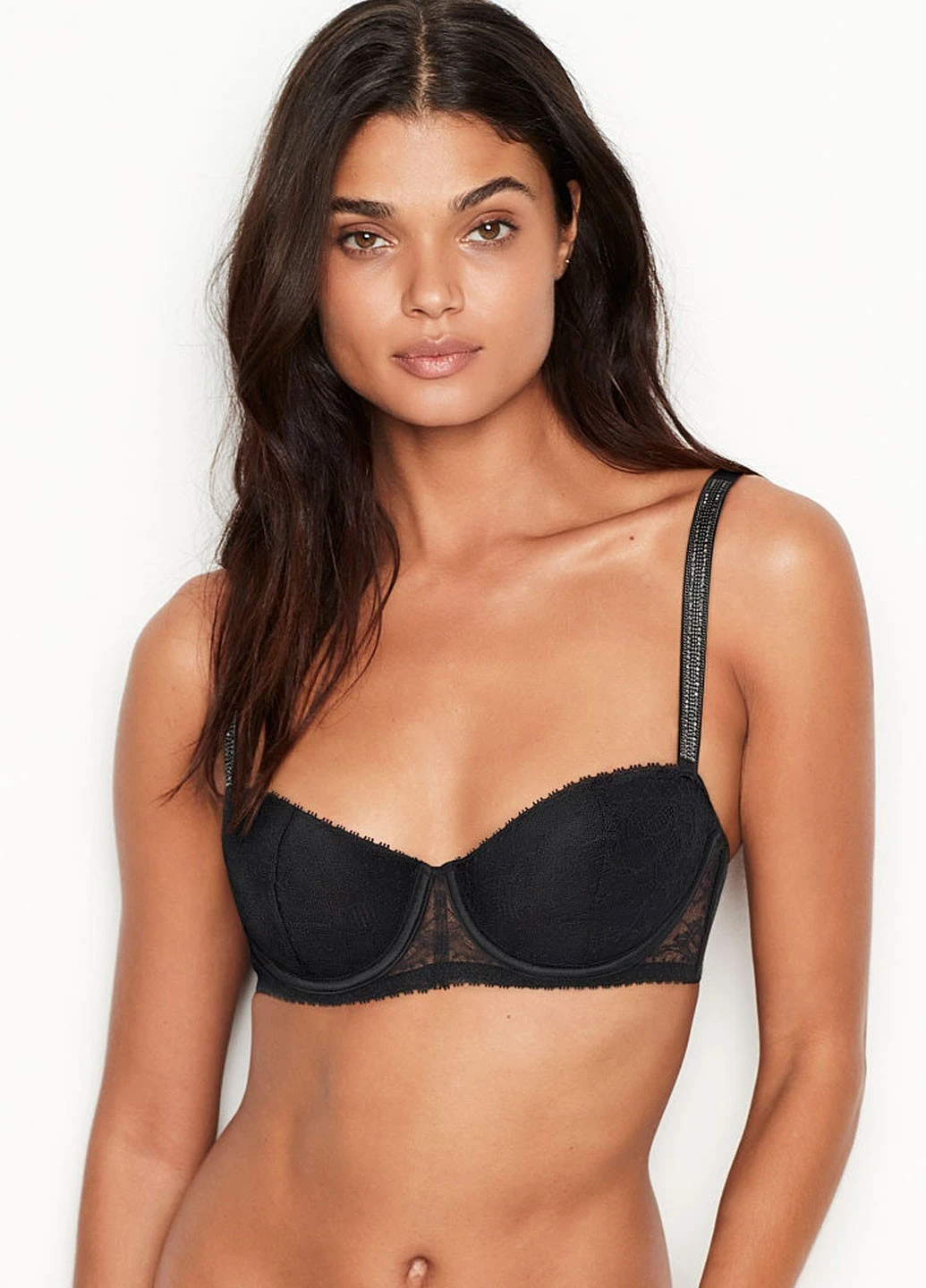 Чорний демісезонний комплект (бюстгальтер, труси) Victoria's Secret