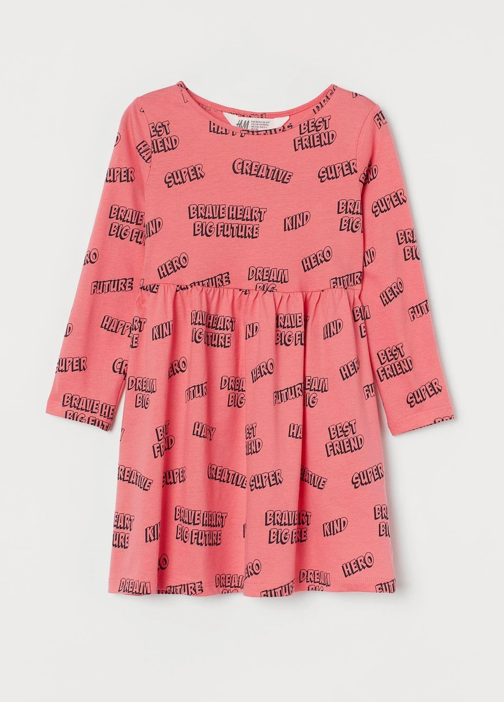 Рожева сукня демісезон,рожевий в візерунки, H&M (254733181)