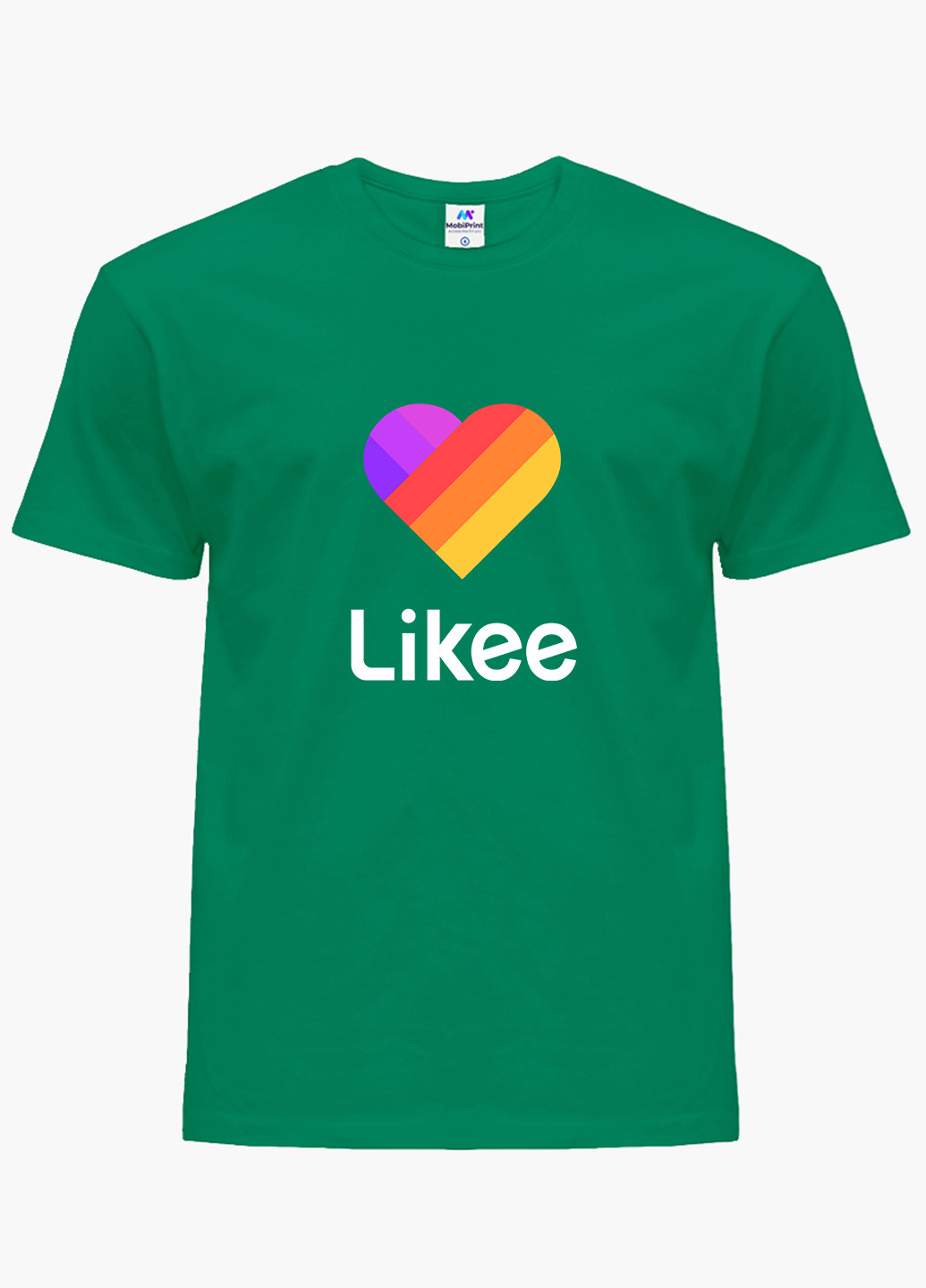 Зелена демісезонна футболка дитяча лайк (likee) (9224-1041) MobiPrint