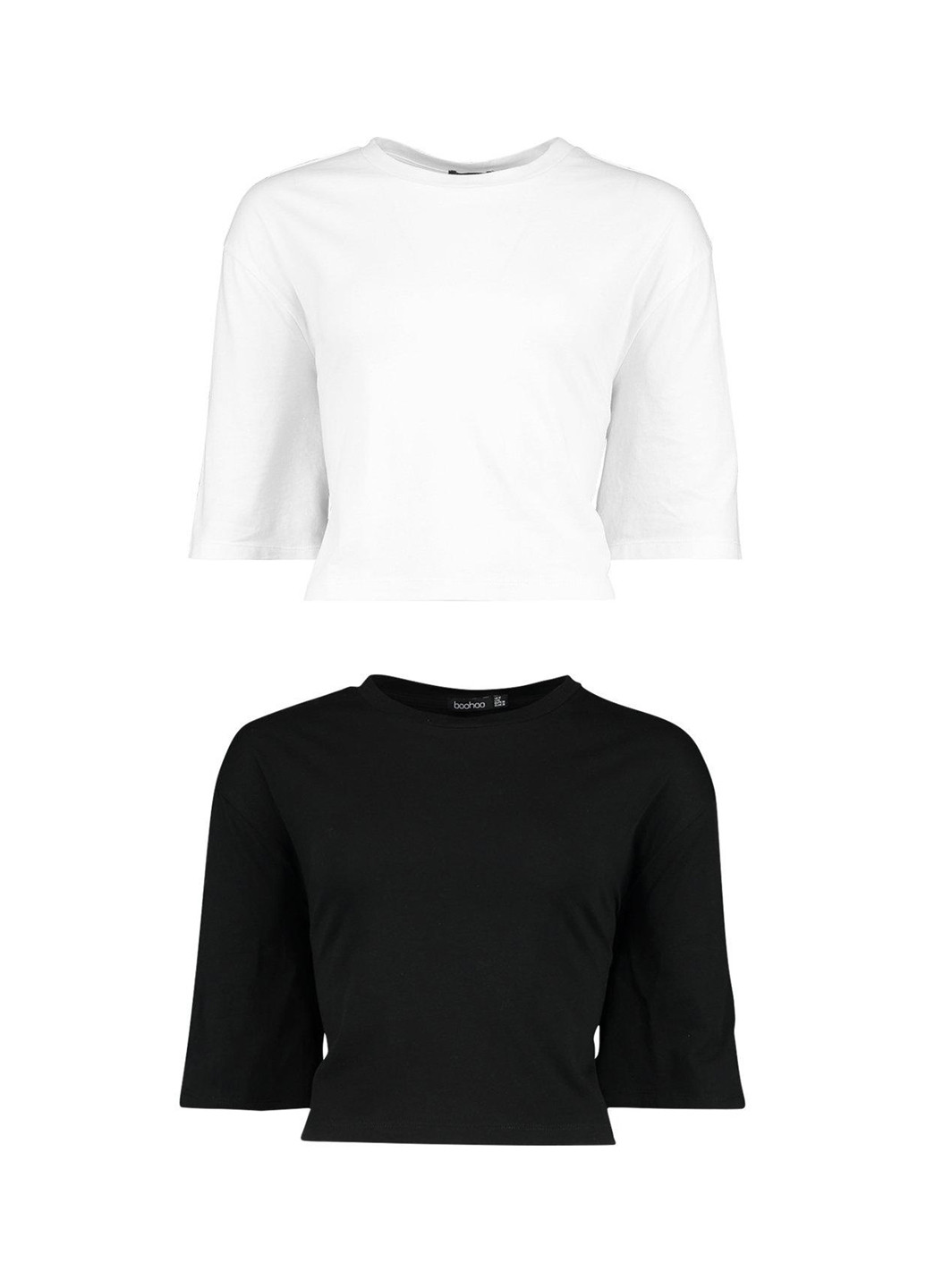 Черно-белая летняя футболка (2 шт.) Boohoo